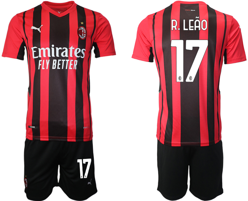 Men 2021-2022 Club AC Milan home red #17 Soccer Jersey